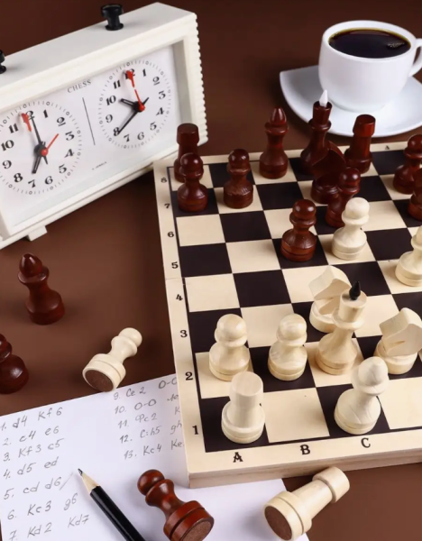 Шахматы деревянные 29х29 см. классические / Настольная игра, 32 глянцевые фигуры